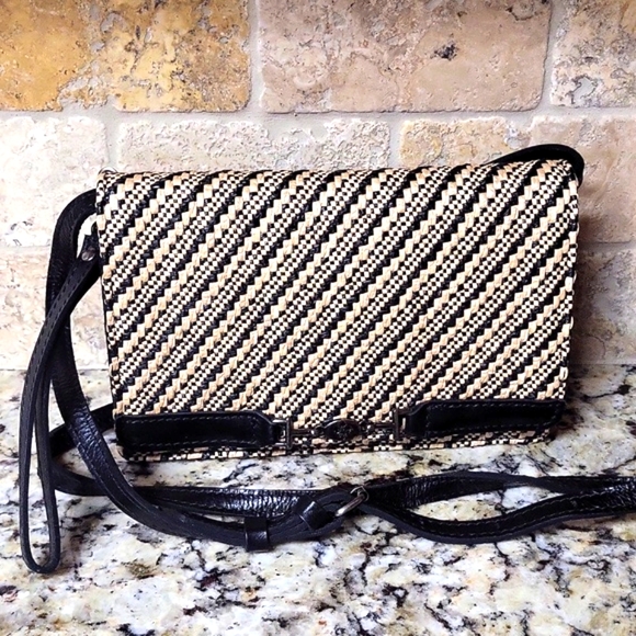 Patricia Nash Woven Raffia Apricale Clutch Crossbody - Picture 1 of 15